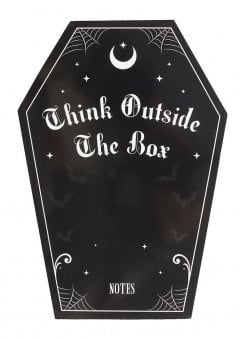 Think Outside The Box Coffin Shaped Notebook