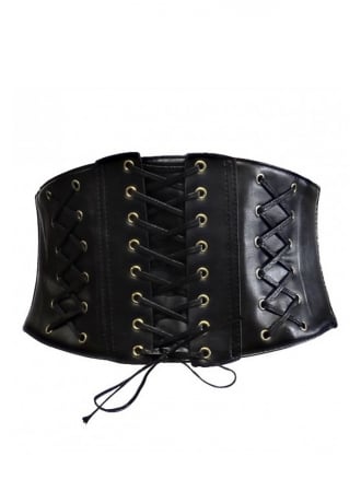 Attitude Clothing Triple Lace Up Corset Belt