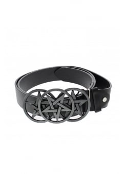 Triple Pentagram Buckle Belt