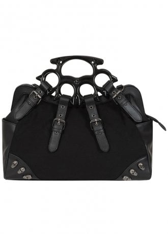 Banned Apparel Black Iron Halo Knuckle Top Handle Bag