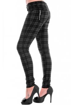 Grey Check Skinny Jeans