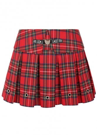 Banned Apparel Hall Pass Heartbreaker Tartan Mini Skirt