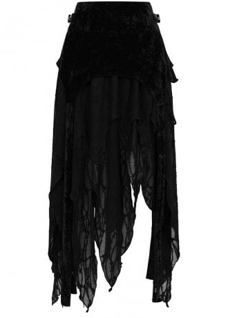 Banned Apparel Inferna Velvet Gothic Skirt