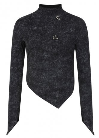 Banned Apparel Pierced Protocol High Neck Top