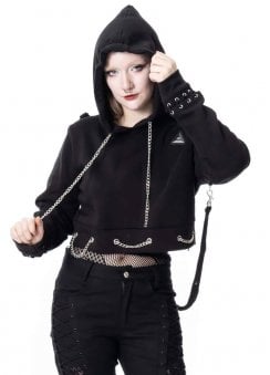 Scorn Cropped Hoodie