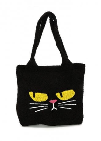 Comeco Black Cat Furry Tote