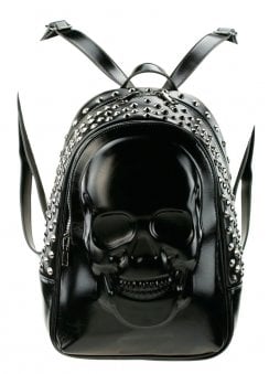 Skull Embossed Vinyl Backpack