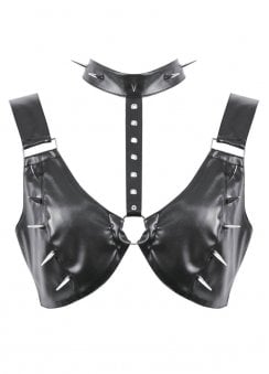 Metal Studded Punk Corset Bra