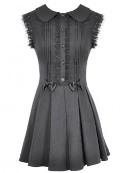 Pleated Skirt & Bow Detail Sleeveless Dress