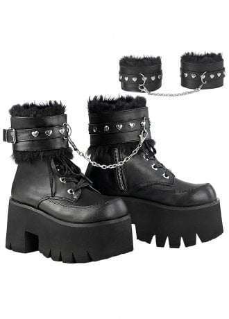 DemoniaCult Ashes 57 Chained Platform Ankle Boot