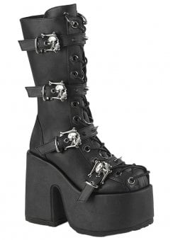 Camel 115 Skull Buckle Platform Boot