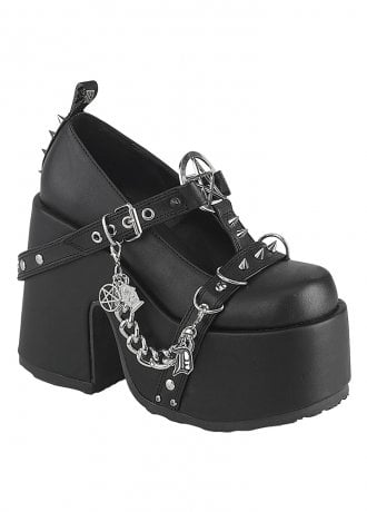 DemoniaCult Camel 33 Pentagram Platform Shoe