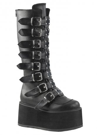 DemoniaCult Damned 318 Knee High Platform Boot