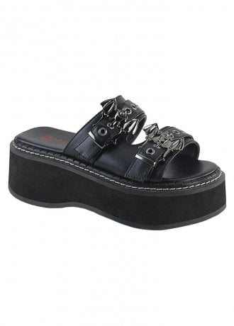 DemoniaCult Emily 100 Gothic Slide Sandal