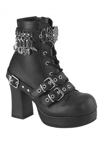 DemoniaCult Gothika 66 Charm Ankle Boot