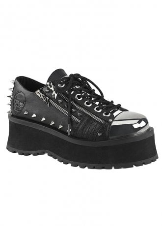 DemoniaCult Gravedigger 04 Gothic Toe Cap Shoe