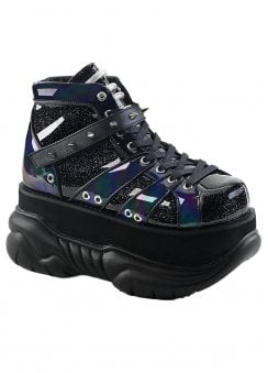 Neptune 100 Black Glitter Platform Boot