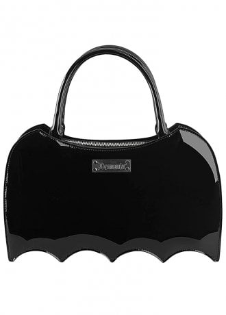 DemoniaCult Patent Bat Shaped Handbag