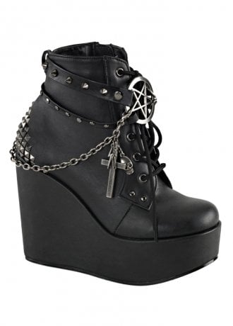 DemoniaCult Poison 101 Wedge Boot