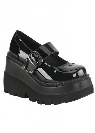 DemoniaCult Shaker 23 Patent Wedge Shoe