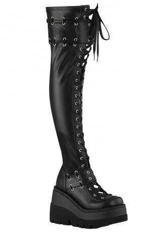 DemoniaCult Shaker 325 Eyelet Over The Knee Boot