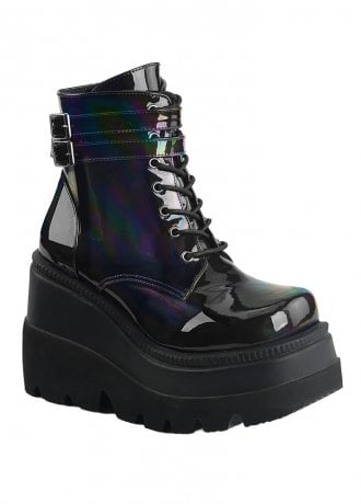 DemoniaCult Shaker 52 Hologram Ankle Boot