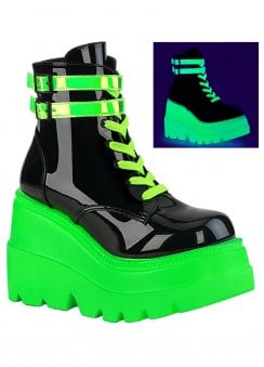 Shaker 52 UV Neon Green Wedge Boot