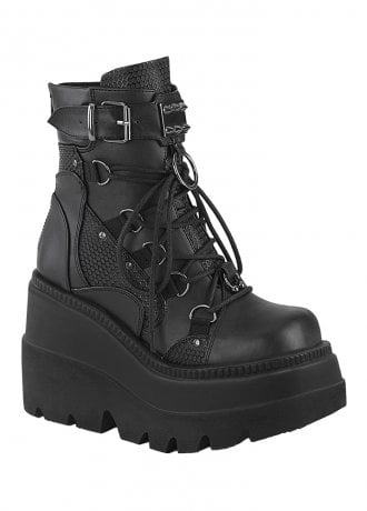 DemoniaCult Shaker 60 Platform Wedge Boot