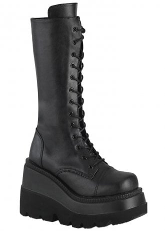 DemoniaCult Shaker 72 Gothic Wedge Boot