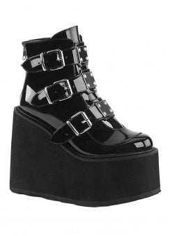 Swing 105 Patent Gothic Wedge Platform Boot