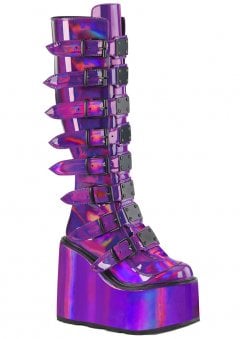 Swing 815 Purple Hologram Buckle Platform Boot