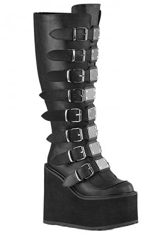 DemoniaCult Swing 815WC Wide Calf Knee High Boot
