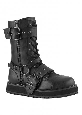 DemoniaCult Valor 220 Gothic Harness Strap Boot