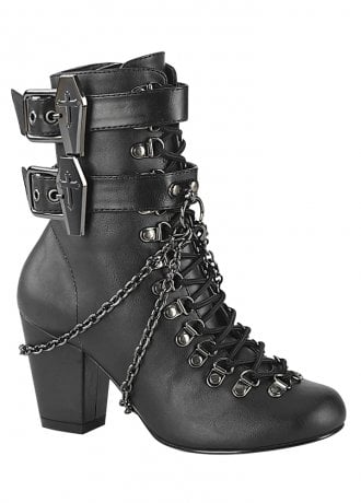 DemoniaCult Vivika 128 Coffin Buckle Boot