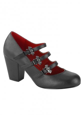 DemoniaCult Vivika 38 Bat Buckle Shoe