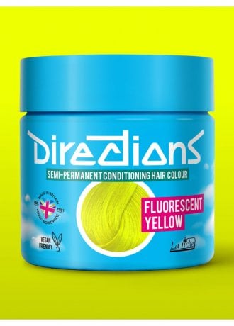 Directions Hair Colour Fluorescent Yellow Semi-Permanent Hair Dye