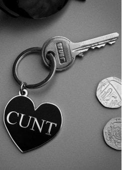 Cunt Black Heart Keyring