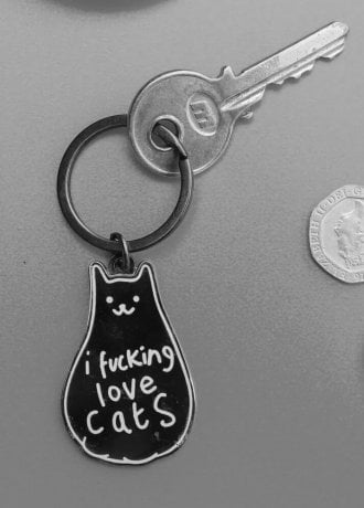 Occult Patches & Pins I Fucking Love Cats Keyring