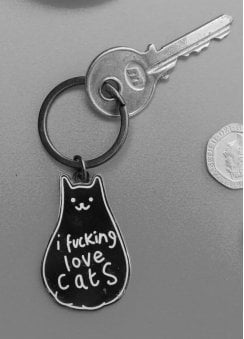 I Fucking Love Cats Keyring