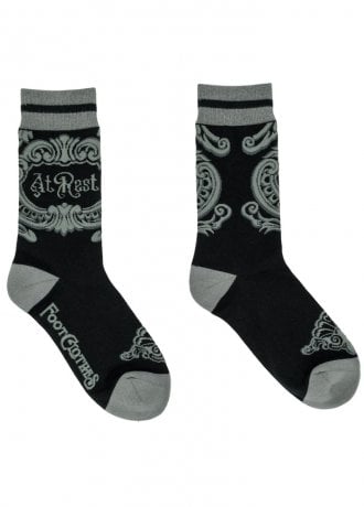 FootClothes At Rest Coffin Plaque Crew Socks