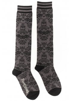 Bat Damask Knee High Socks