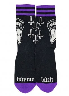 Bite Me Bitch Crew Socks