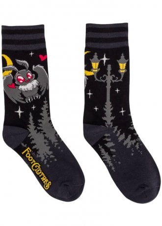 FootClothes Cute Cryptids Mothman Crew Socks