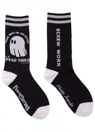 FootClothes Dead Tired Crew Socks