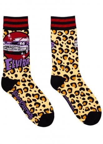 FootClothes Elvira Macabre Mobile Crew Socks