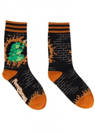 FootClothes Frogs Against Fascism Crew Socks 