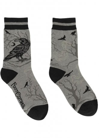 FootClothes Midnight Crow Crew Socks