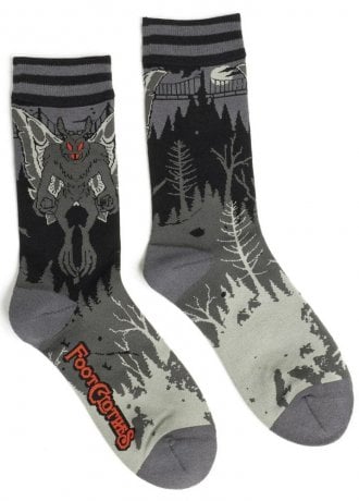 FootClothes Mothman Crew Socks