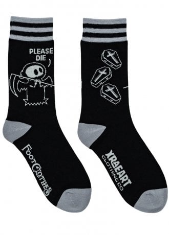 FootClothes Please Die Crew Socks