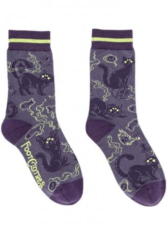 FootClothes Scaredy Cats Crew Socks